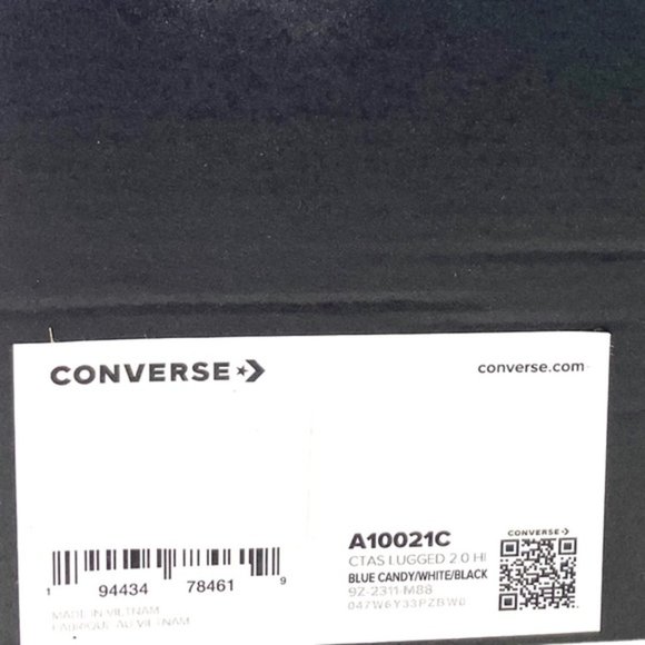 Converse Ctas Lugged 2.0 Shoes Skate Canvas Blue Candy Women Casual A10021C - Picture 10 of 10